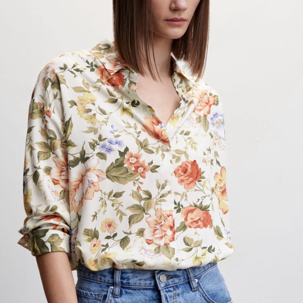 Mango floral blouse
